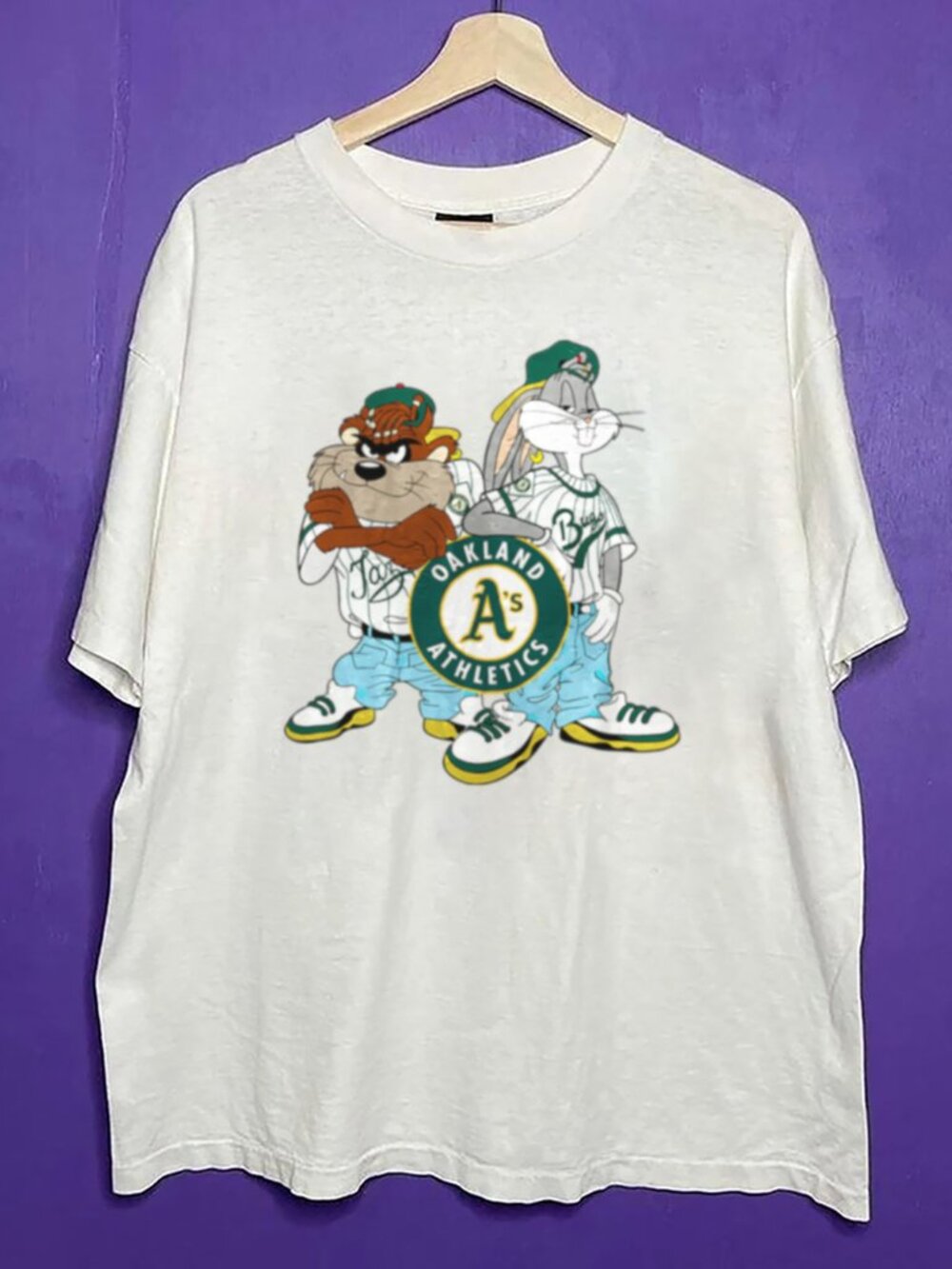Vintage 1993 MLB Oakland Athletics Looney Tunes Shirt, Baseball Oakland Shirt